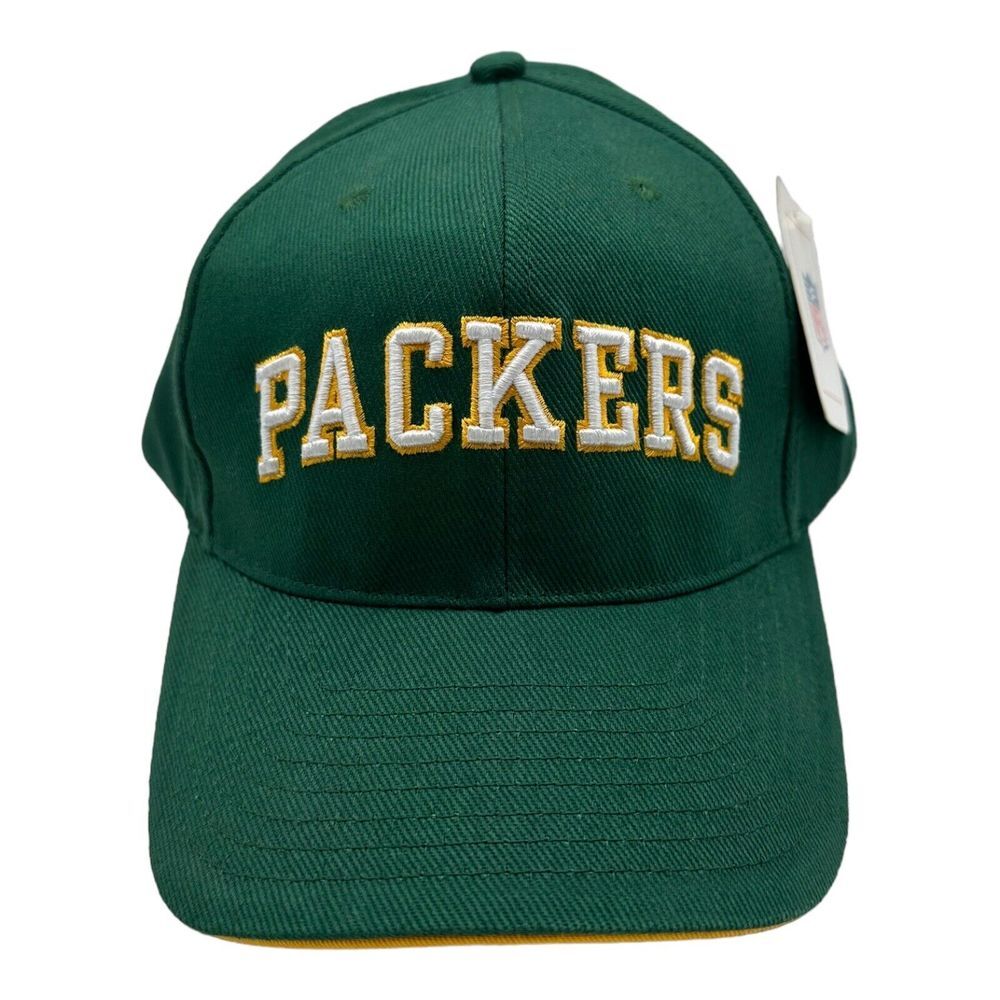VTG 00s NFL Team Apparel‎ Green Bay Packers Strapback Dad Hat Cap Football